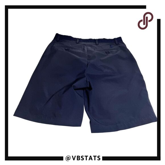 FJ Men's Flat Front Golf Spandex Stretch Performance Shorts Navy Blue Size W32 - Picture 2 of 8